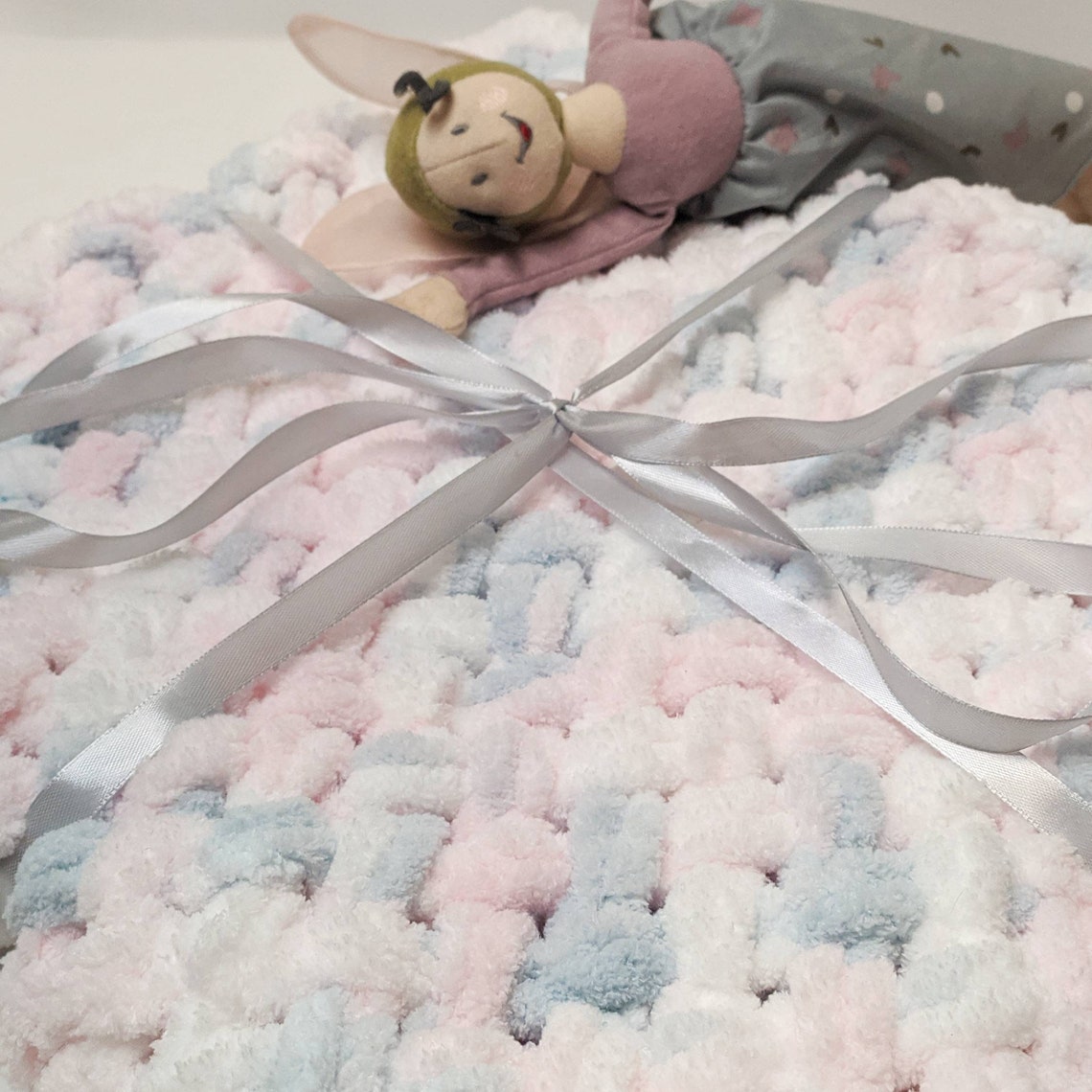 Baby Blanket Soft Plush Blanket Knitted Baby Blankets Etsy