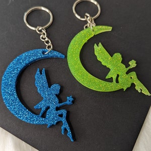 Fairy Keychain | Fairy on a Moon Keychain