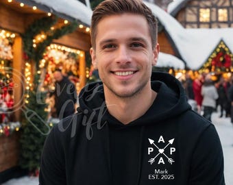 Felpa personalizzata per papà con gli anni di nascita dei figli: un regalo unico per il papà. Felpa per neo papà. Regalo per la festa del papà. Papà. Felpa per la festa del papà. Neo papà