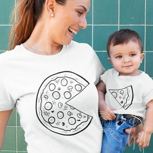 Muttertag 2024 Shirt,unsere erste Muttertagsshirt,unsere erste Muttertagsgeschenk,Mutter und Tochter Geschenk,Mutter und Sohn Shirt,Pizza Shirts