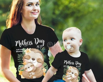 Moederdag 2026-shirt, ons eerste moederdag-shirt, ons eerste moederdagcadeau, moeder- en dochtercadeau, moeder- en zoonshirt, leuke moederdag
