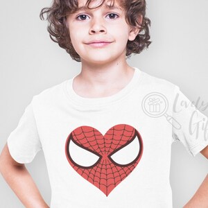 Valentine boy shirt,valentine kids shirt,boy valentine shirt,boy valentine outfit,kids valentine gifts,valentines spiderman inspired shirt