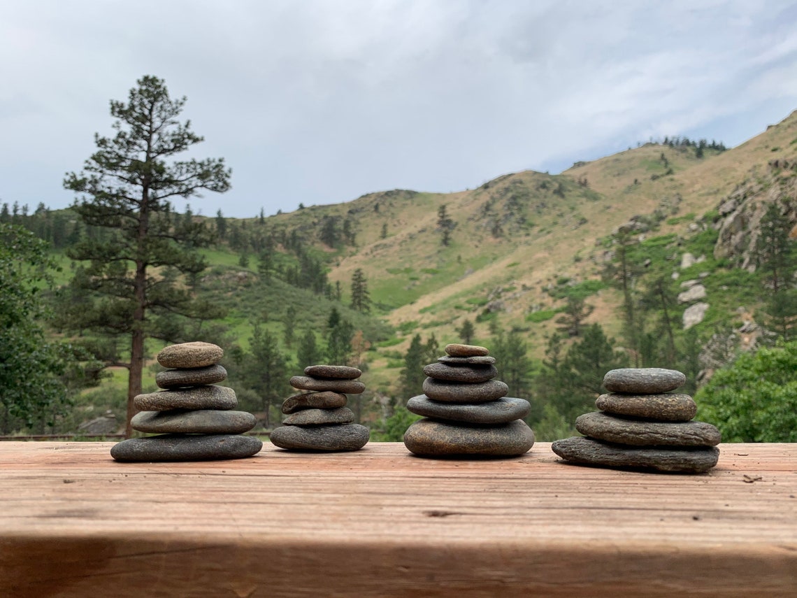 Mini Desk Rock Cairn Stack Etsy