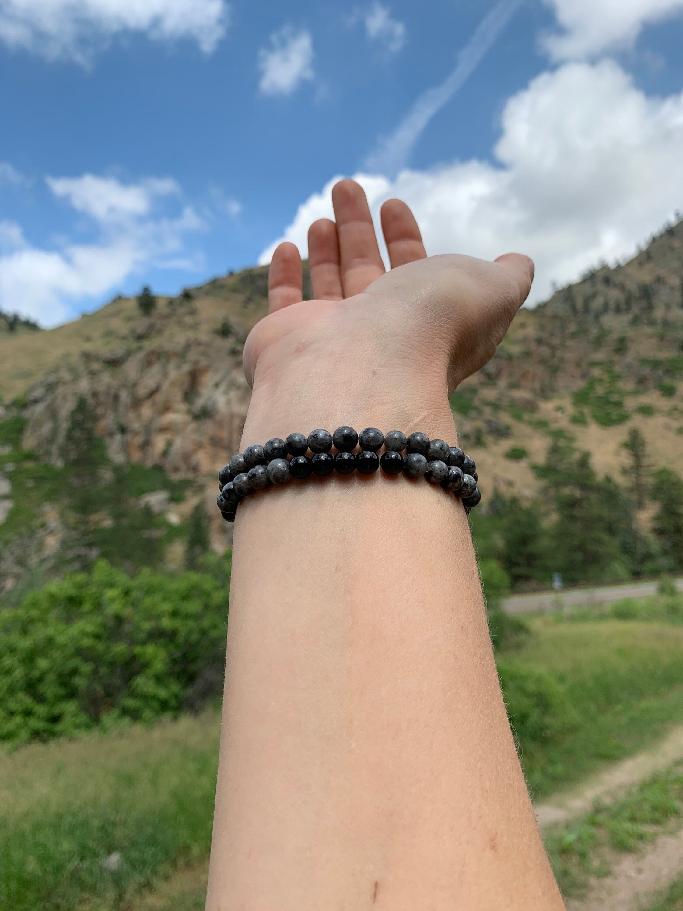 Labradorite & Obsidian Healing Bracelet Etsy