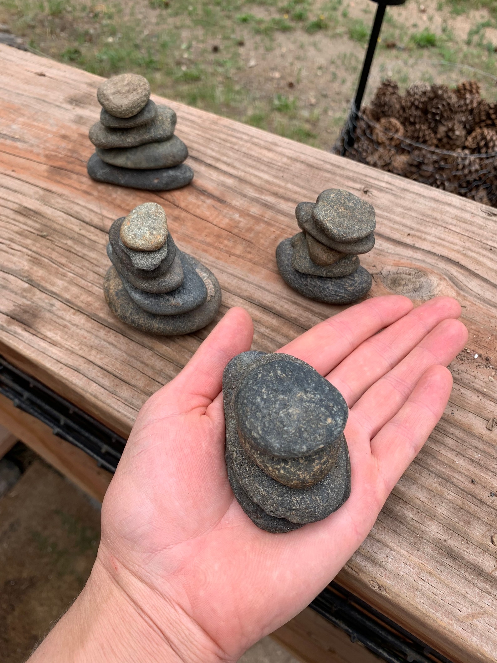 Mini Desk Rock Cairn Stack Etsy
