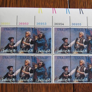 Spirit of 76 UNused Stamps (Block of 20)