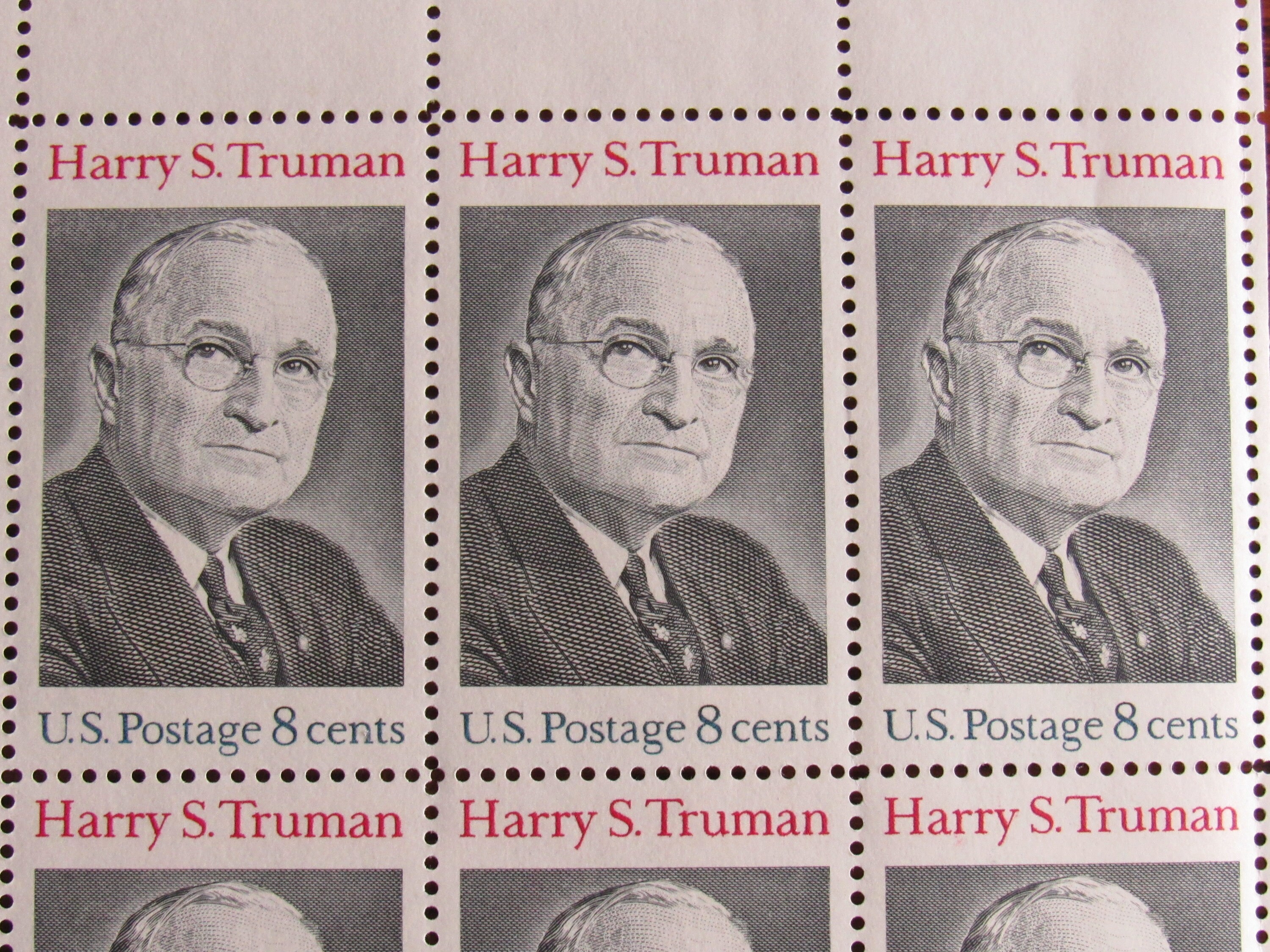 Harry S. Truman 16 Unused 8 Cent Stamps Etsy