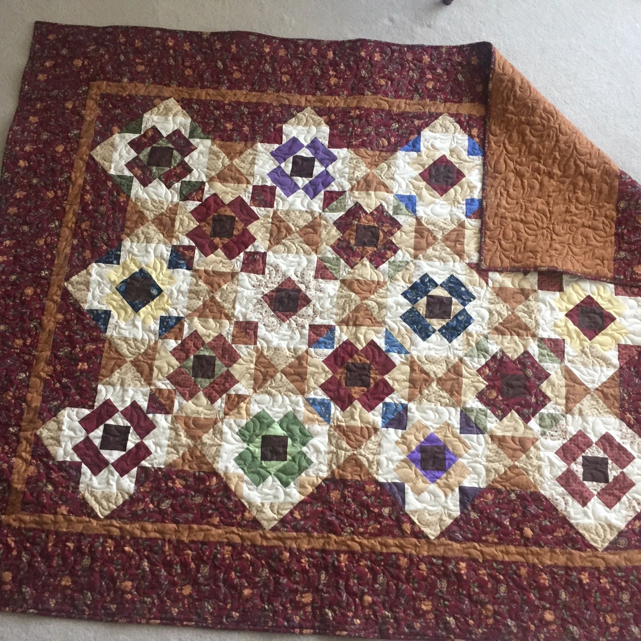 Beautiful Handmade Quilt from Kansas Troubles fabric | Etsy
