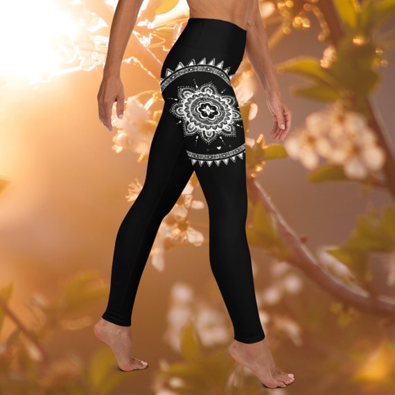 Mandala Yoga Leggings for Women Elevate Your Practice With Our Elegant  Sacred Geometry Collection Featuring Trendy Tattoo Style Print 