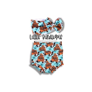 Mama Tried Cow Tag Western Outfit Pieces Top Knot Headwrap Nylon Clip Piggies Bummies Bells Separates