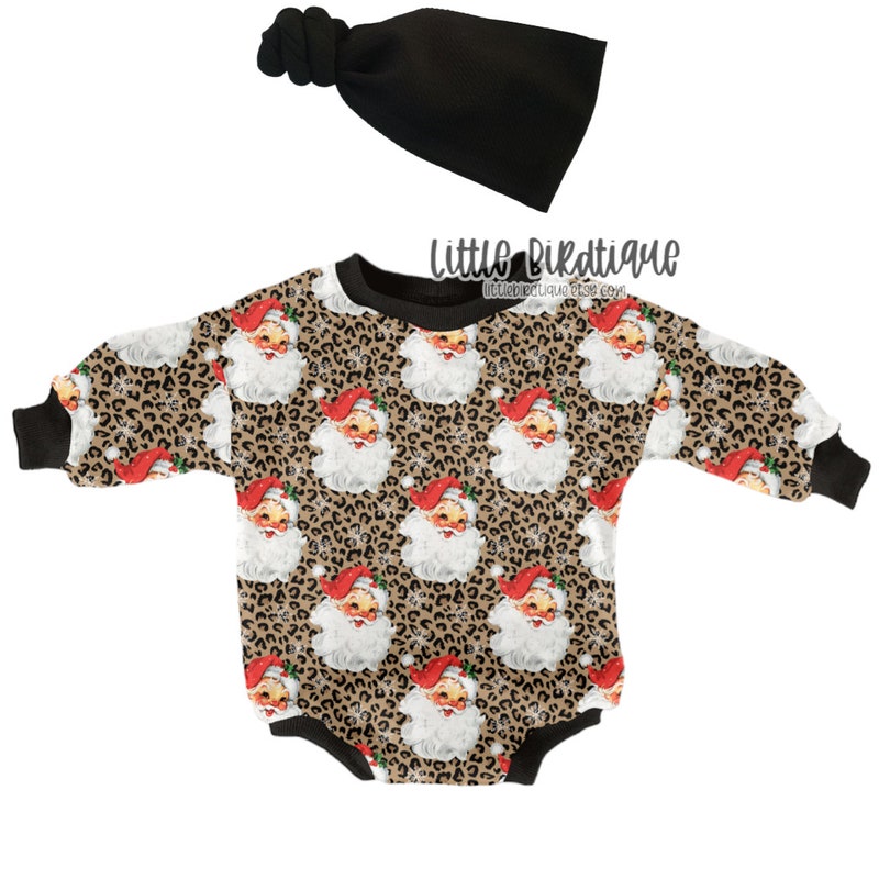 Leopard Printed Knit Comfy Romper main image 1