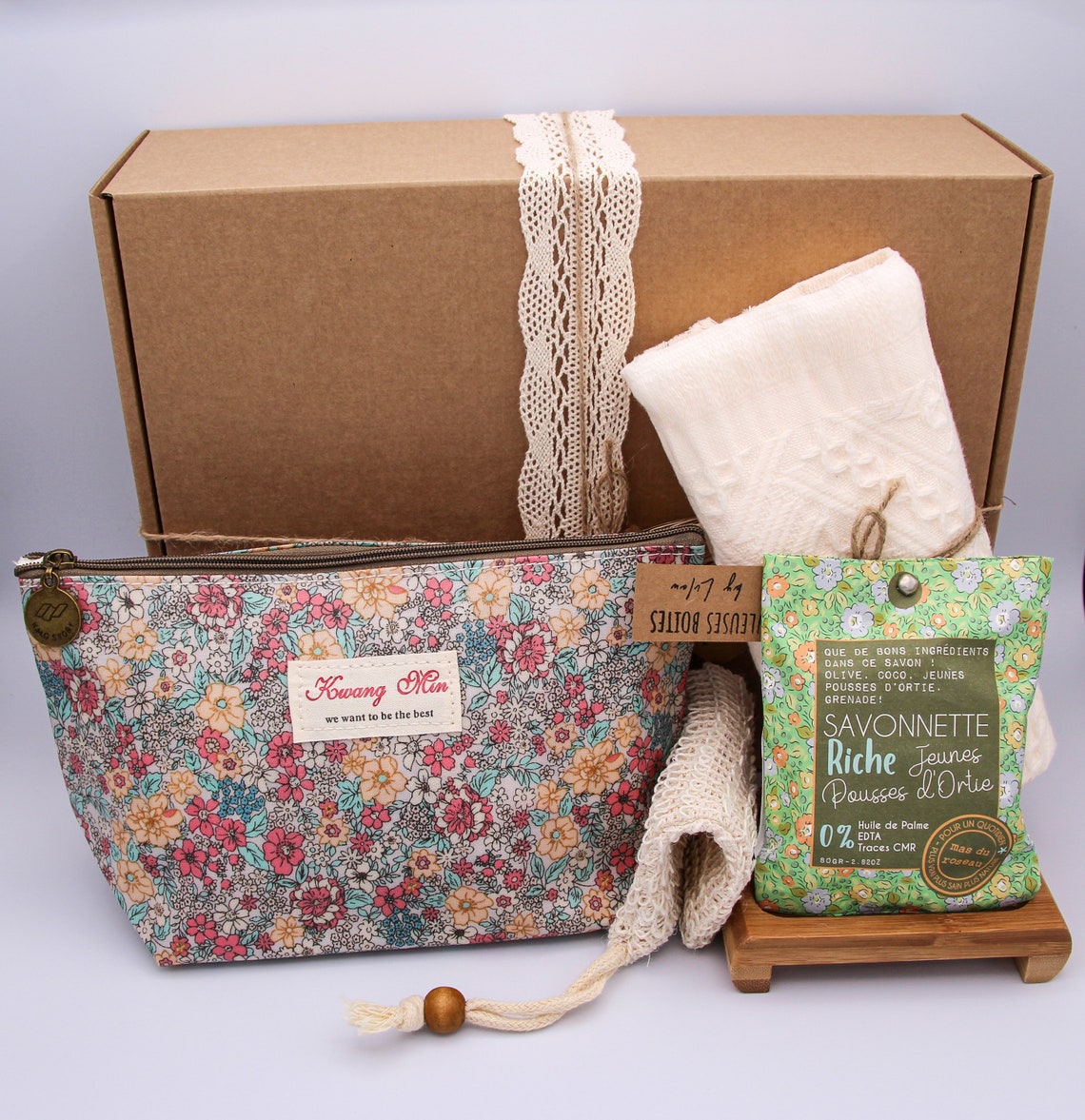 Coffret cadeau femme la coquette trousse à toilette et savon - Etsy France