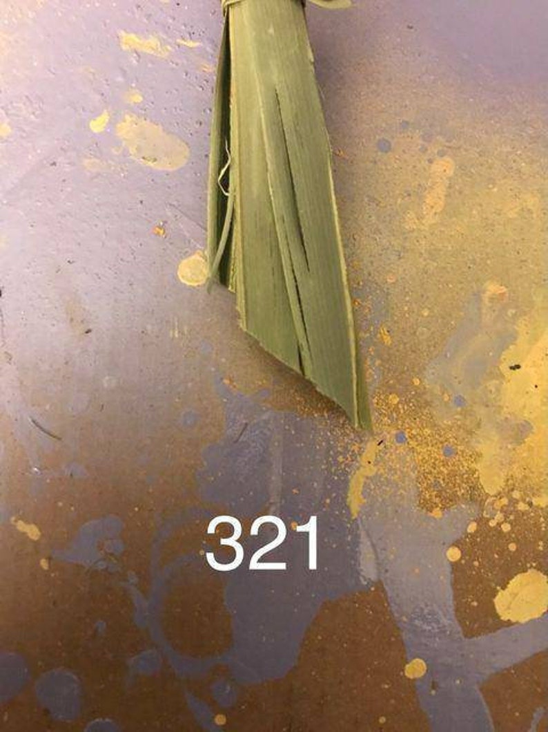 Handmade Seven Gold Dried Roses handcrafted with Palmetto Palm Tree Leaf