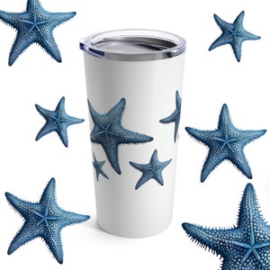 Starfish tumbler, Stainless steel nautical tumbler, Pool Tumbler, Beach Tumbler, Starfish Pattern tumbler, Boat Tumbler, 4th of July Tumbler