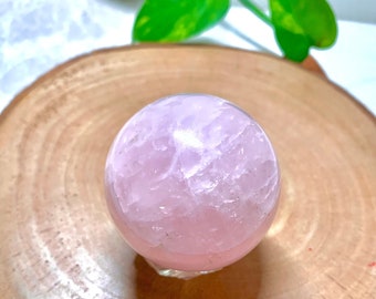 Rose Quartz Crystal Ball, Natural 70 mm Crystal Orb, Decor