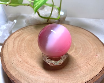 Rare Natural Pink Crystal Ball, 50 mm Crystal Orb, Decor