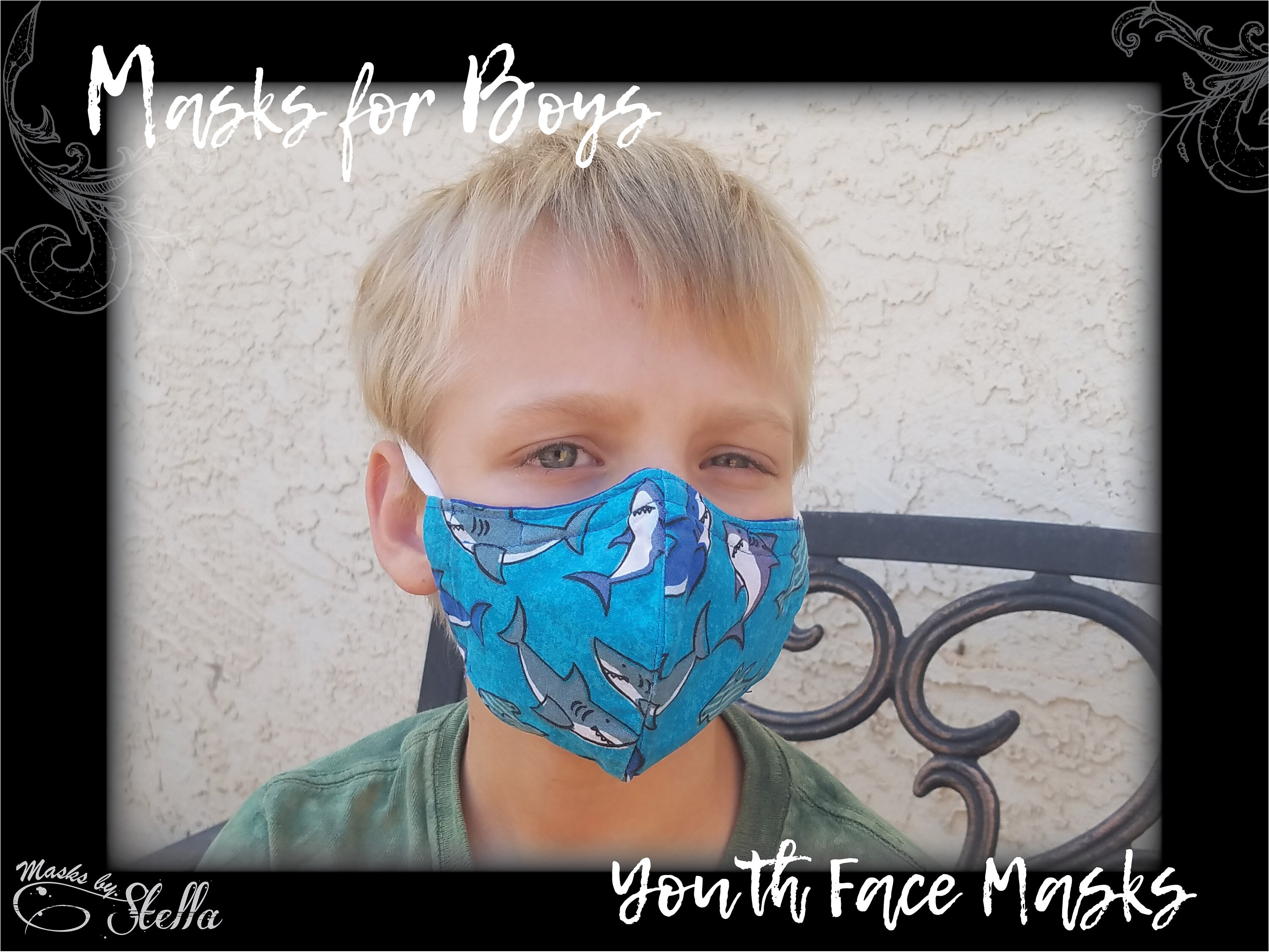 Boys Face Mask. Small Face Mask for Boys. Cute kids face Etsy
