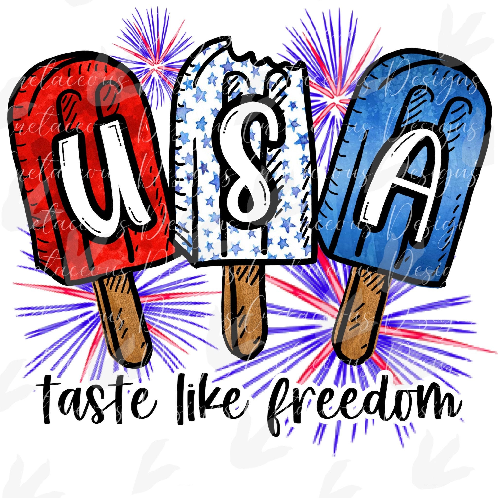 USA Taste Like Freedom Popsicle Sublimation Design / 4th of | Etsy