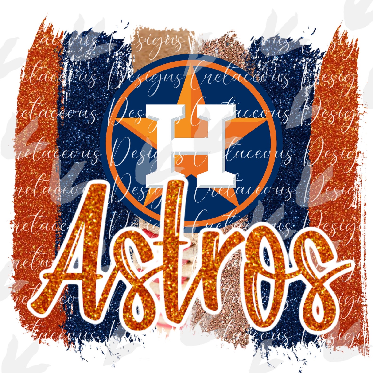 Houston Astros Brush Stroke Sublimation Digital Design Etsy