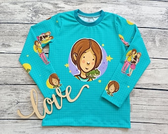 Langarmshirt die Schule der magischen Tiere - Anna-Lena und Helene - Pullover für Mädchen türkis