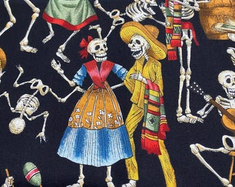 2002 Alexander Henry "Fiesta de los Muertos" 100% cotton fabric BTY