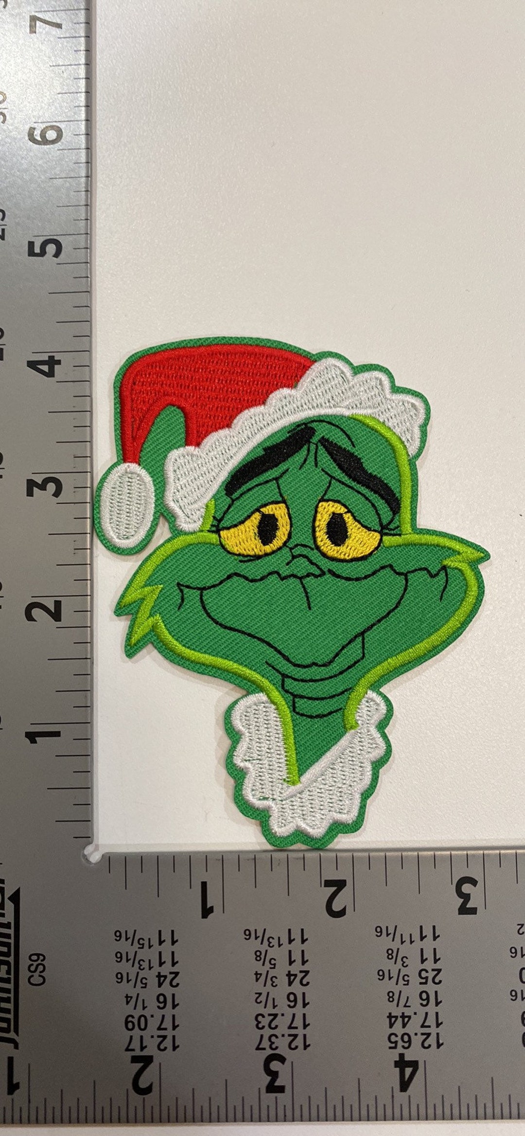 4 X 3.5 Iron on Embroidered Grinch Patches Etsy