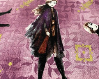 2019 Disney Frozen Anna Toss Metallic 100% cotton fabric Springs Creative BTY
