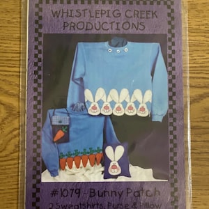 Bunny Patch Sewing Pattern, Shirts, Purse, Pillow