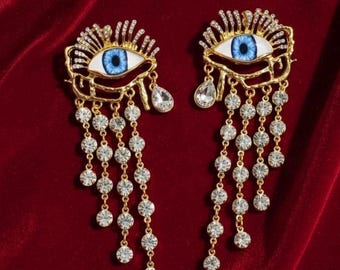 Protective Evil Eye Earrings | Dangle Earrings | Bold Statement