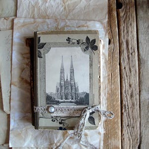 Journal indésirable de style vintage, vieux livre journal à couverture rigide