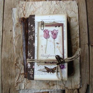 Diario dei fiori a tema, libro dei rifiuti fatto a mano con copertina rigida