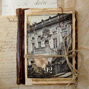 Carnet de voyage fait main au look vintage