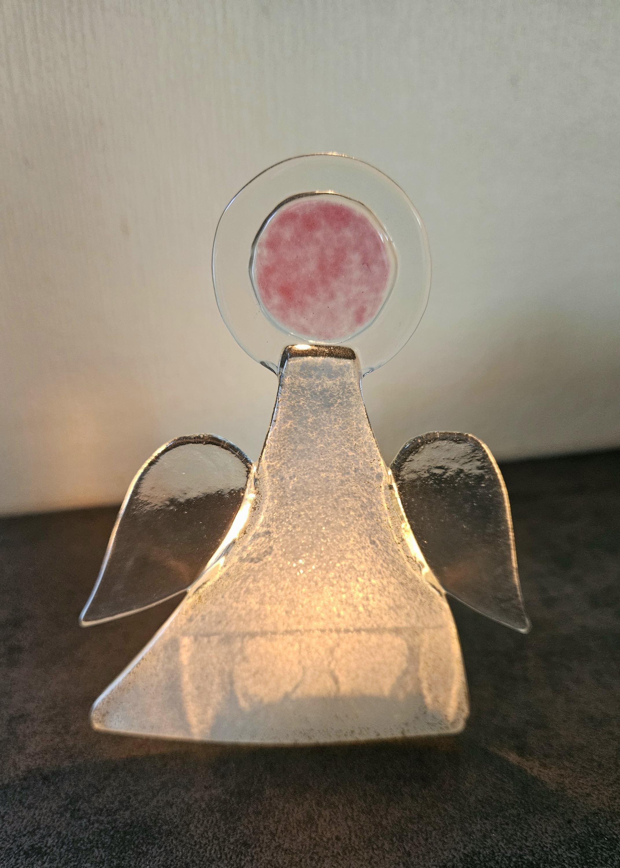 Bougeoirs Ange En Verre - Décoration Noël - Lot D'occasion Bon état