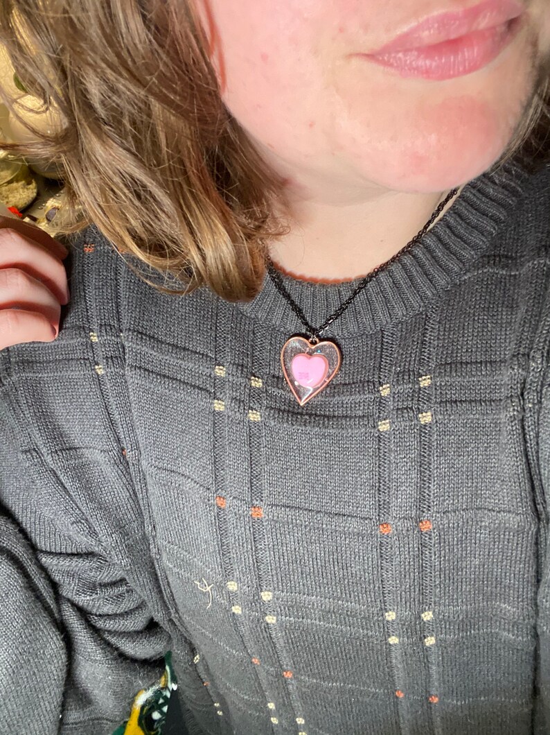conversation heart chain choker