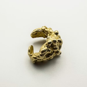 Polsini per orecchie in bronzo grosso, orecchini per polsini per le orecchie, polsini per orecchie senza piercing, corpo alternativo, gioielli per il corpo in argento, polsini per conchiglia, polsini per orecchie etnici