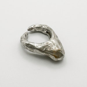 Contemporary Organic Handcrafted Silver Ring, Big Bold Statement Ring, Artisan Jewelry, Sterling Silver Abstract Ring, Irregular Chunky Ring