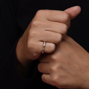 Everyday Silver Band Ring, Plain Band Rings, Chunky Silver Ring, Silver Modernist Ring, Stacking Silver Ring, Men's rings, Wedding rings