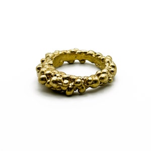 Bronze  Stack Ring, Bronze Ring, Modernist Ring, Tribal Jewelry, Dot Ring, Stacking Ring, Bubble Band Ring, Abstract Ring, Irregular Ring