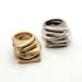 Set of 5 Stack Rings, Solid Bronze Ring, Geometric Ring, Stackable ...