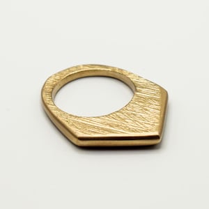 Minimalistic Geometric Rings, Bronze Rings, Geometric Stack Rings for Women, Modern Minimalist Stacking Rings, Gold Stackable Ring, Textured