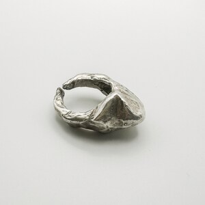 Big Ring, Tribal Jewelry, Chunky Silver Ring, Textured Ring, Statement Ring, Large Ring, Contemporary Jewelry, Uneven Ring