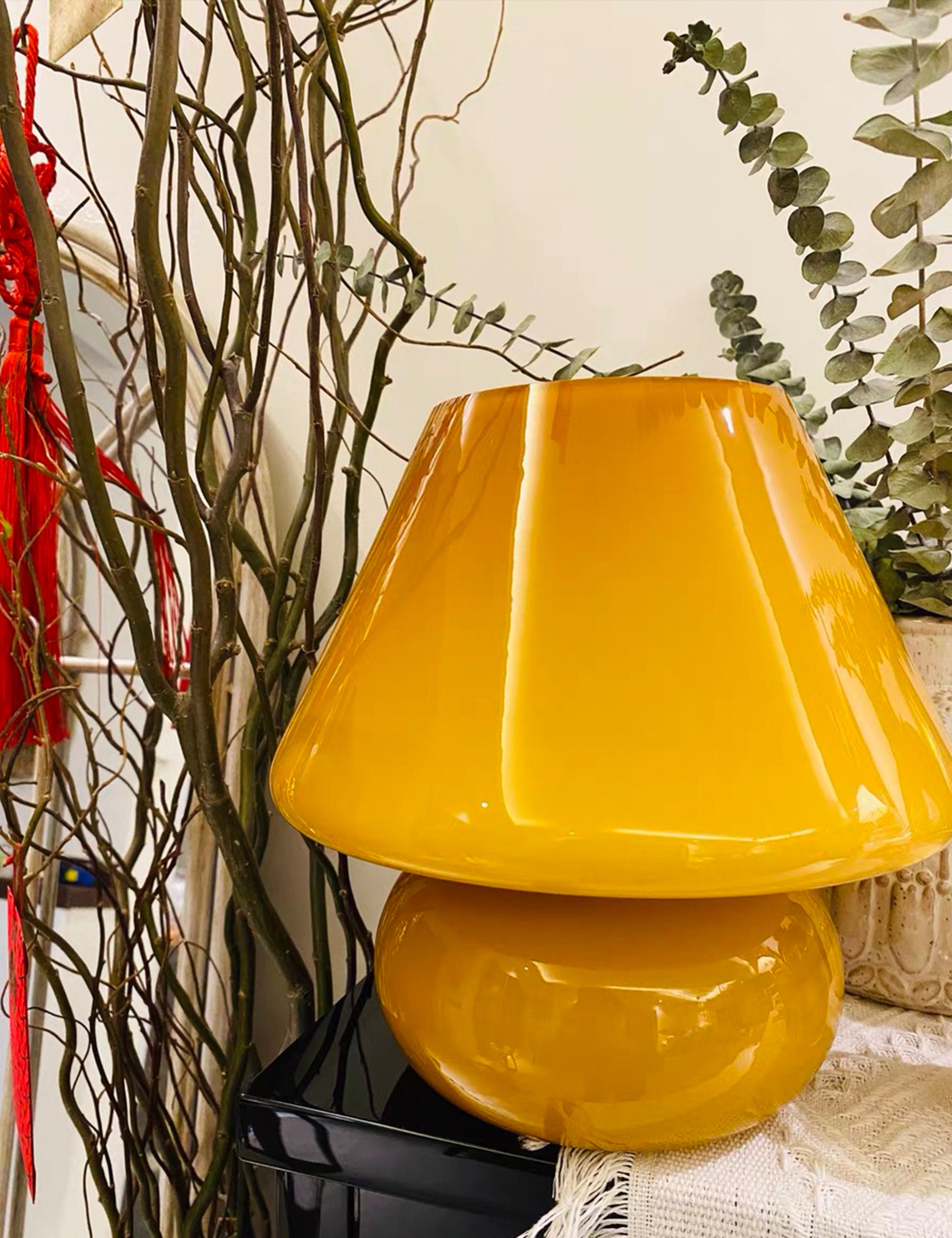 1970s vintage style mushroom lamp bedroom lampStriped Baby Etsy