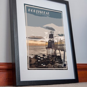 Portishead Druck Bristol Leinwand Poster Battery Point Leuchtturm Wandkunst Dekor Bild Urlaub Geschenk Home Dekor Retro Kunst Reise Vintage
