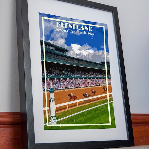 Breeders Cup Print Canvas Poster Keeneland 2022 Racecourse horse racing Picture Holiday Gift Sport cycling Travel Vintage