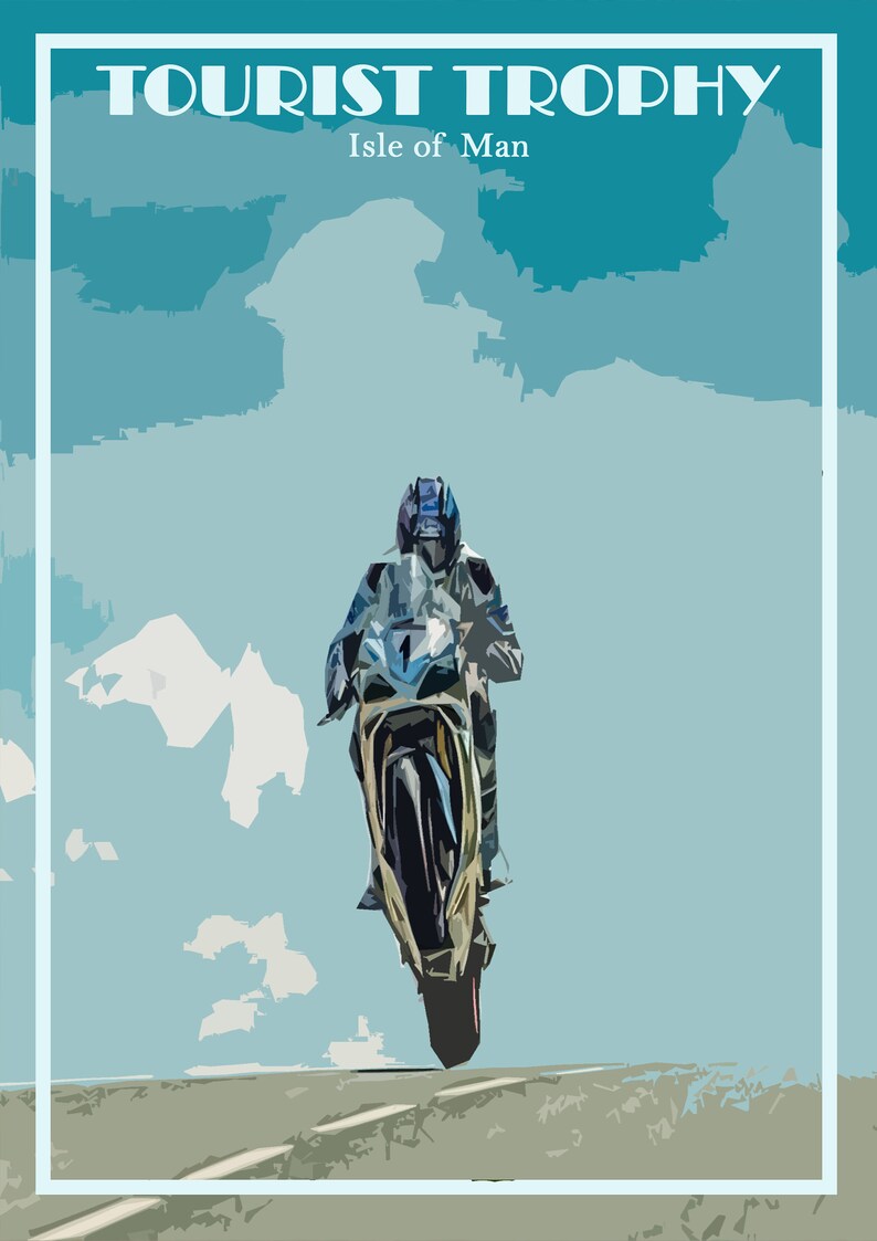 TT Races Print Poster Isle of Man TT Mountain Course Tourist Etsy