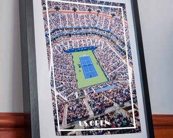 US Open Poster Print Canvas Wall Art Gift Tennis Art New York Poster arena tennis home decor grand slam poster canvas tennis print poster