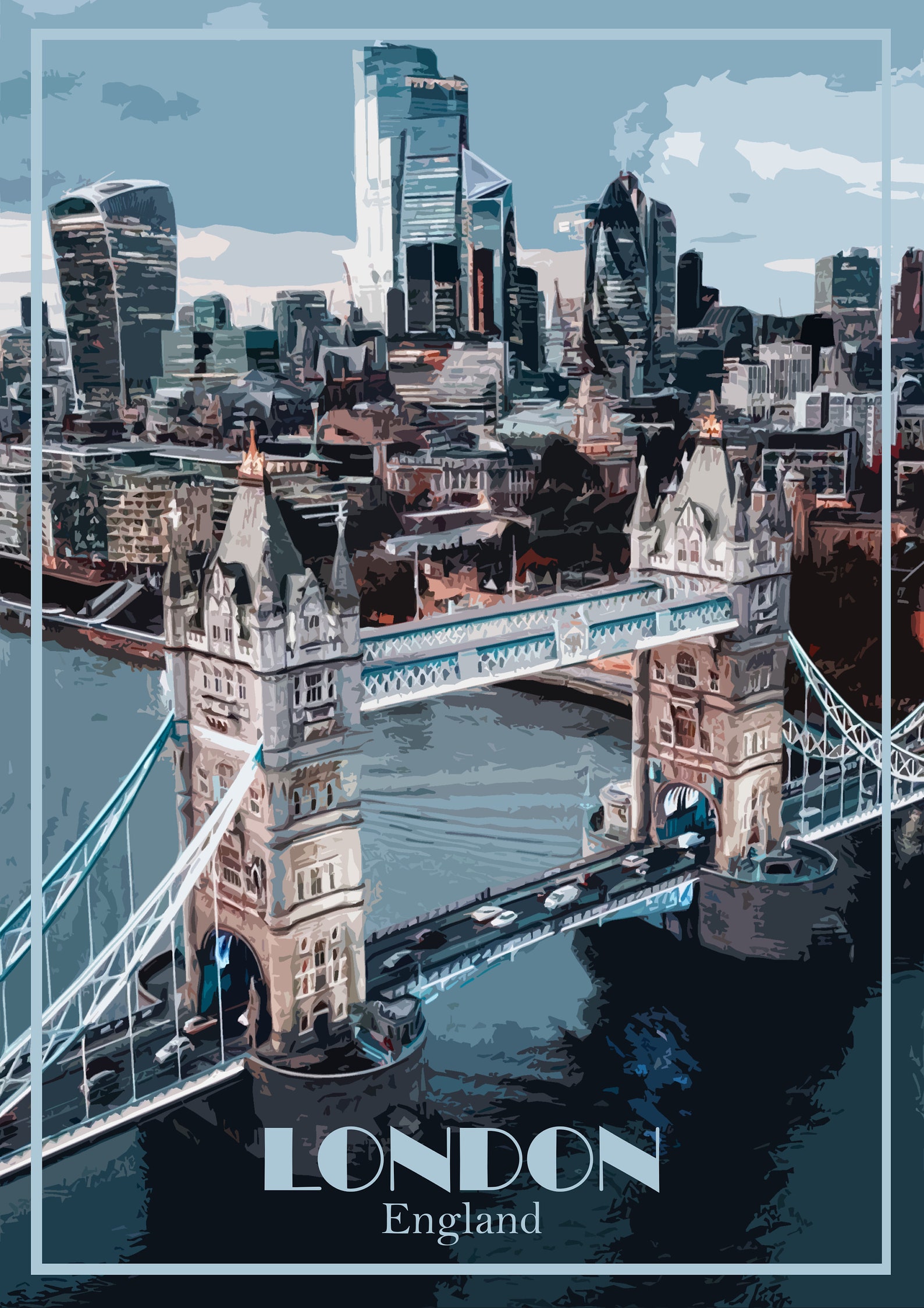 London Print Poster Canvas Wall Art London Print Poster Etsy