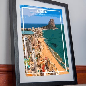 Alicante Druck Poster Leinwand Calp Spanien Kunstdruck Poster Kunst Bild Urlaub Geschenk Home Dekor Urlaub Souvenir Retro Reise Vintage