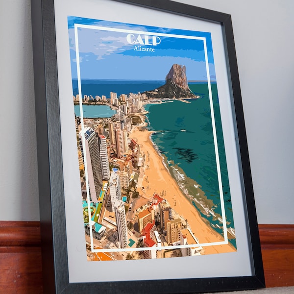 Alicante Print Poster Canvas Calp Spain Artwork print poster art Picture Holiday Gift Home decor Vacation Souvenir Retro Travel Vintage