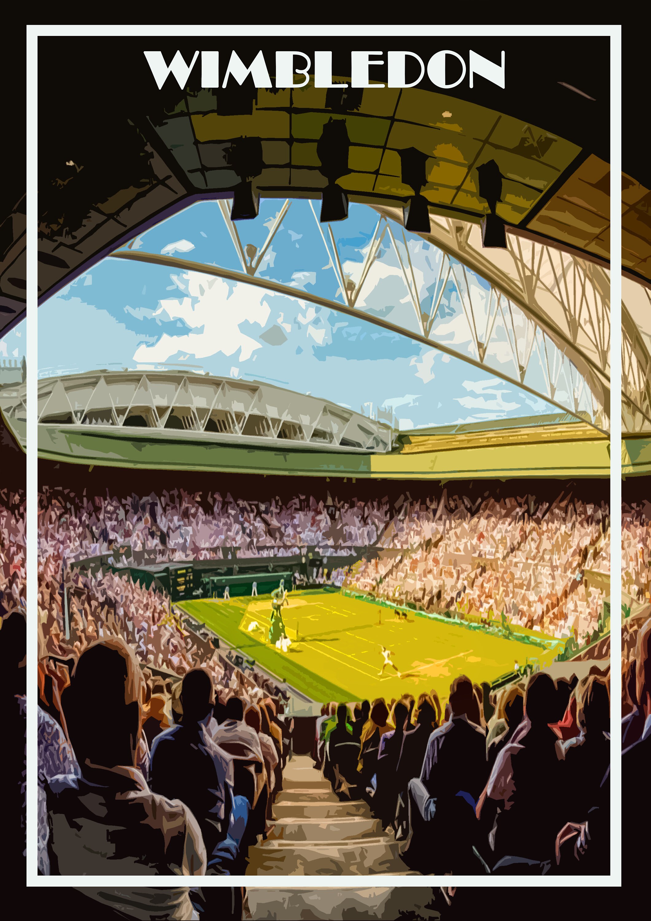 Wimbledon Poster Stampa Tela Wall Art Regalo Tennis Art London Etsy
